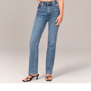 Abercrombie and Fitch the 90s straight ultra high rise jeans